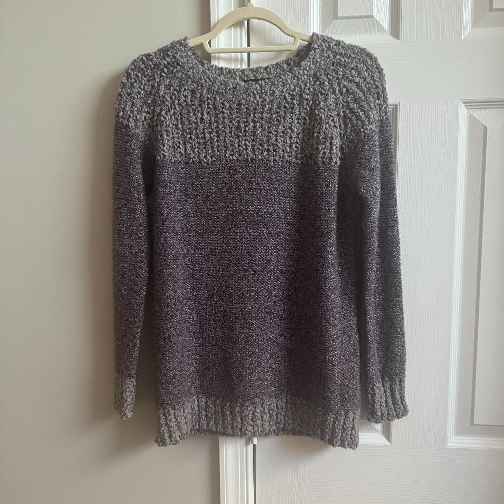 Purple Gray Knit Sweater